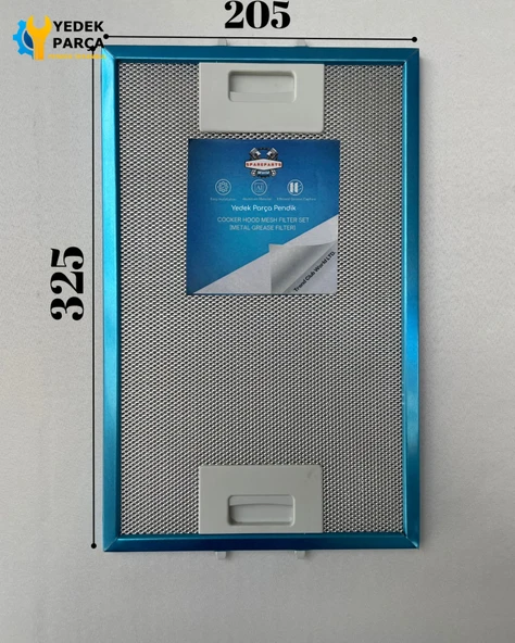 205x325 mm Aspiratör & Davlumbaz Tel Yağ Filtresi 20,5x32,5 cm ürün görseli 1