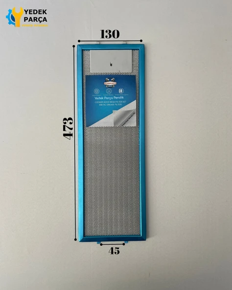 130x474 mm Aspiratör & Davlumbaz Tel Yağ Filtresi 13x47,4 cm ürün görseli 1