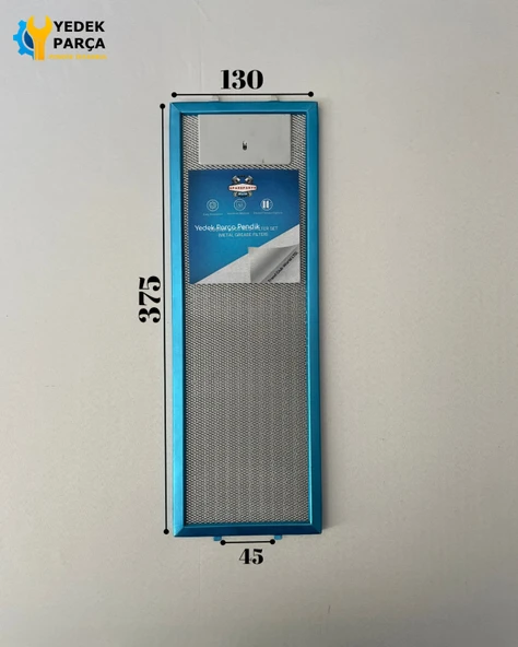 130x375 mm Aspiratör & Davlumbaz Tel Yağ Filtresi 13x37,5 cm ürün görseli 1