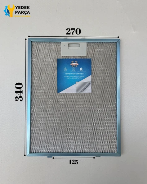 270x340 mm Aspiratör & Davlumbaz Tel Yağ Filtresi 27x34 cm ürün görseli 1