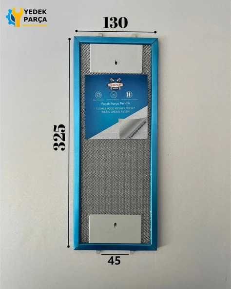 130x325 mm Aspiratör & Davlumbaz Tel Yağ Filtresi 13x32,5 cm ürün görseli 1