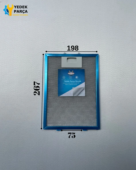 198x268 mm Aspiratör & Davlumbaz Tel Yağ Filtresi 19,8x26,8 cm ürün görseli 1