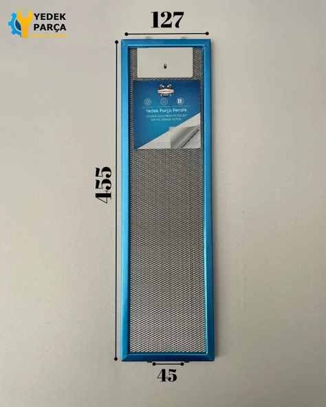 127x455 mm Aspiratör & Davlumbaz Tel Yağ Filtresi | 12,5x45,5 cm ürün görseli 1