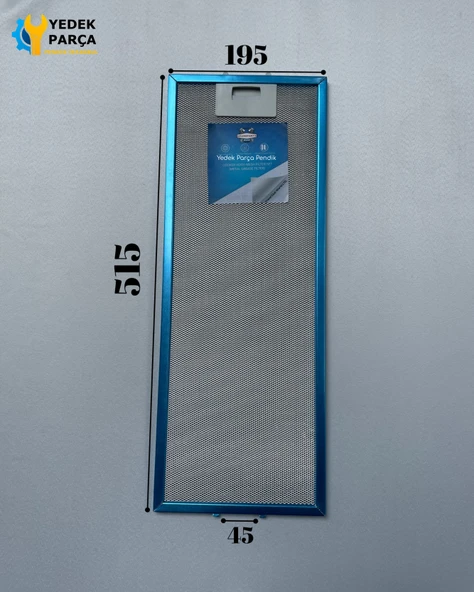 195x515 mm Aspiratör & Davlumbaz Tel Yağ Filtresi 19,5x51,5 cm ürün görseli 1