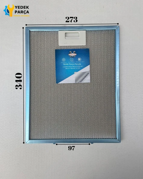 273x340 mm | Aspiratör & Davlumbaz Tel Yağ Filtresi | Model: 81484013 | 27,3x34 cm ürün görseli 1