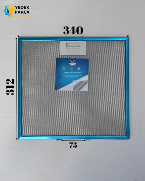 340x312 mm Aspiratör & Davlumbaz Tel Yağ Filtresi 34x31,2 cm ürün görseli 1