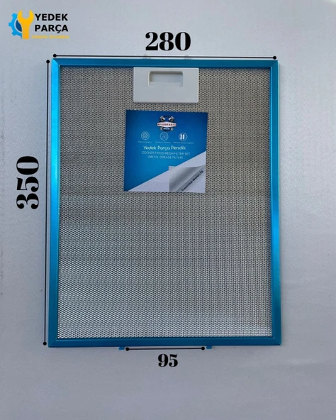 Gefest: 1602 | 280x350 mm | Aspiratör & Davlumbaz Tel Yağ Filtresi | Model: 81460024 | 28x35 cm ürün görseli 1