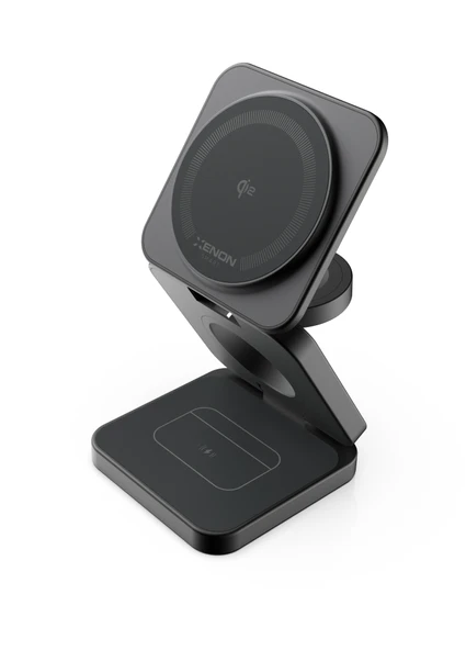 Xenon Smart Kablosuz Şarj Standı 3 in 1, 15W, MagSafe, iPhone, AirPods Uyumlu, Hızlı Şarj İstasyonu (X6402) ürün görseli 1