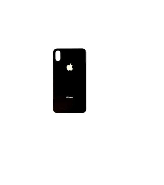 Uyumlu İphone X Arka Kapak Lazer Kesim ( Pil Kapağı )  Cam - - Siyah ürün görseli 1