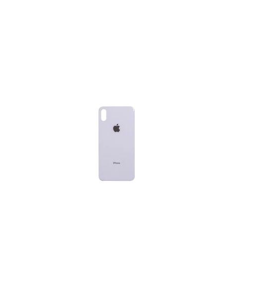 Uyumlu İphone X Arka Kapak Lazer Kesim ( Pil Kapağı )  Cam - - Beyaz ürün görseli 1