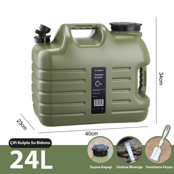 Madfox Galon Air PE Musluklu Su Bidonu 24 Litre ürün görseli 1