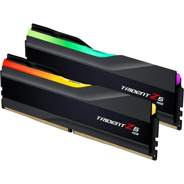 GSKILL Trident Z5 Siyah DDR5-6000Mhz CL28 32GB (2x16GB) DUAL (28-36-36-96) 1.40V F5-6000J2836G16GX2-TZ5RK ürün görseli 1