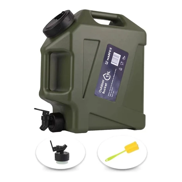 Madfox Galon Air PE Musluklu Su Bidonu 19 Litre GREEN ürün görseli 1