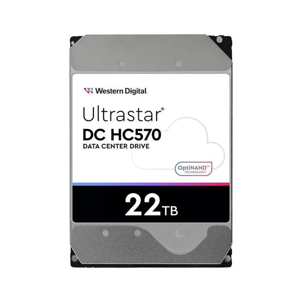 Western Digital Ultrastar DC HC570 WUH722222ALE6L4 7200 RPM 22 TB Harddisk 0F48155 ürün görseli 1
