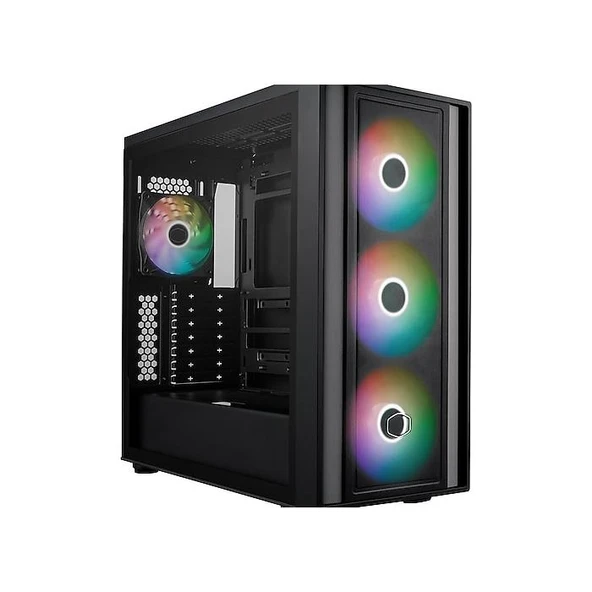 CM MasterBox 600 TG Mesh Siyah ARGB 3x14cm Fanı, Normal ve Back-Connect Anakart Destekli ATX Kasa MB600-KGNN-S00 ürün görseli 1