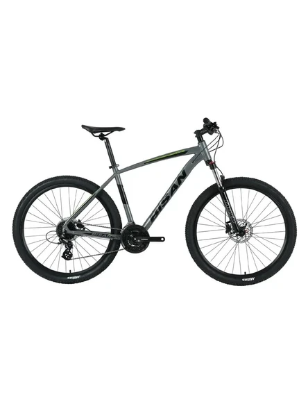 BİSAN MTX 7300 ERKEK DAĞ BİSİKLETİ 43 CM HD 27.5 JANT 24 VİTES METALİK GRİ YEŞİL ürün görseli 1