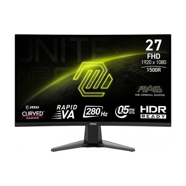 27 MSI MAG 276CXF 280HZ 0.5MS ADAPTIVESYNC FHD ürün görseli 1