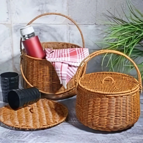 SPT-284 YUVARLAK PIKNIK SEPETI BUYUK ürün görseli 1