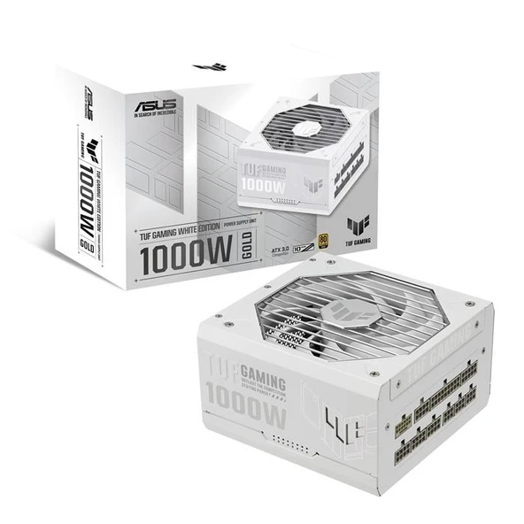 Asus Tuf Gamıng-1000G 80+ Gold 1000W Modüler Atx 3.0 Uyumlu 10 Yıl Garanti - Beyaz ürün görseli 1