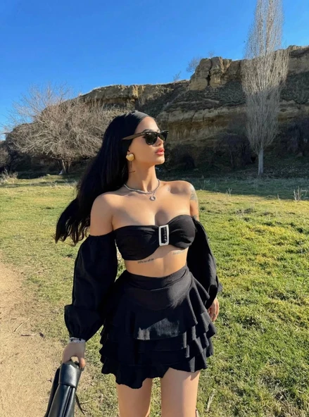 Şortlu Etek Şık Tasarım Kaliteli Üretim - Resim 3
