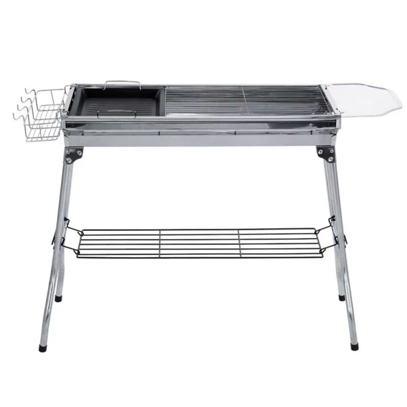 Madfox Grillmate Portatif Katlanır BBQ Mangal SİLVER - Resim 3