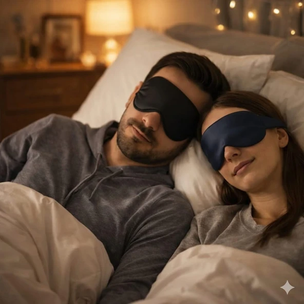 Ipek Saten Göz Bandı ,uyku Bandı, Yoga Göz Bandı,2li Set ürün görseli 1