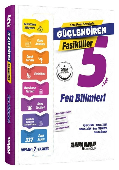 Ankara 2026 5. Sınıf Fen Bilimleri Güçlendiren Fasikül Set Güncel Müfredat ürün görseli 1