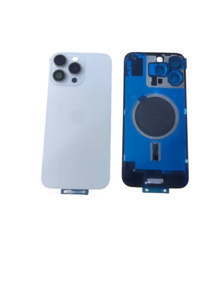 Uyumlu İphone 16 Pro Max Arka Kapak Kamera Camlı Full ( Pil Kapağı ) Cam - Çöl ürün görseli 1