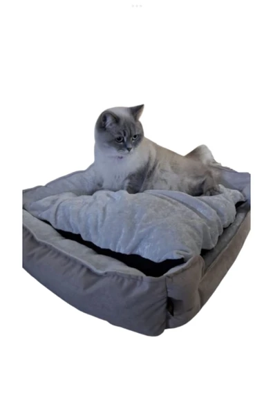 Ber vet pet Yumuşak Ve Yıkanabilir Kedi Ve Köpek Yatağı –lüx, Rahat Ve Şık Tasarım 50*50cm Renk Camel ürün görseli 1