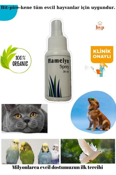 hamelyn 30ml Kedi Dış Parazit Pire Spreyi Bit Kene Karınca Sivrisinek Köpek Tavşan Güvercin ürün görseli 1