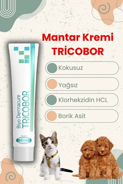 Biyoteknik Tricobor Kedi Ve Köpekler Için Mantar Kremi Deri Kremi 80 gr X 1 Adet ürün görseli 1
