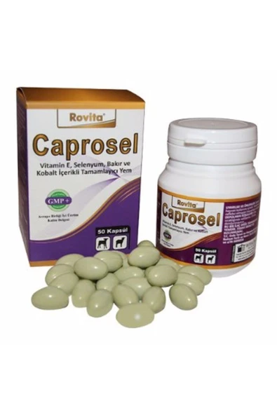 Royal İlaç Hayvan Beslenme Rovita Caprosel 50 Capsul Kuzular Için Selenyum Ve E Vitamini Takviyesi ürün görseli 1
