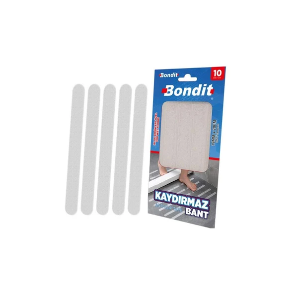 Bondit Banyo Kaydırmaz Bant 10 Lu 19MMX20CM ürün görseli 1
