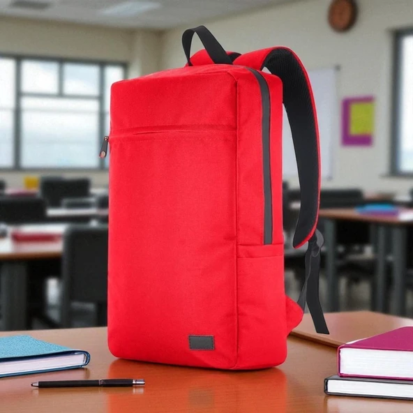 Classone Mila PR-EK102 15,6' Su Geçirmez Kumaş Fermuar Okul Sırt Çantası ürün görseli 1