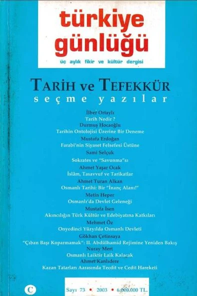 Türkiye Günlüğü 73 2003 ürün görseli 1