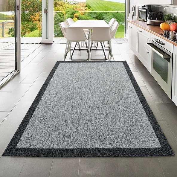 Capri Modern Gri Sisal Dokuma Halı Salon Halısı Mutfak Balkon Halısı Koridor Halısı 13345A ürün görseli 1
