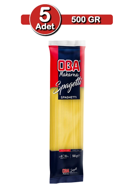 Oba Spagetti Makarna 500 G X 5 Adet | Aile Tipi Çoklu Paket ürün görseli 1