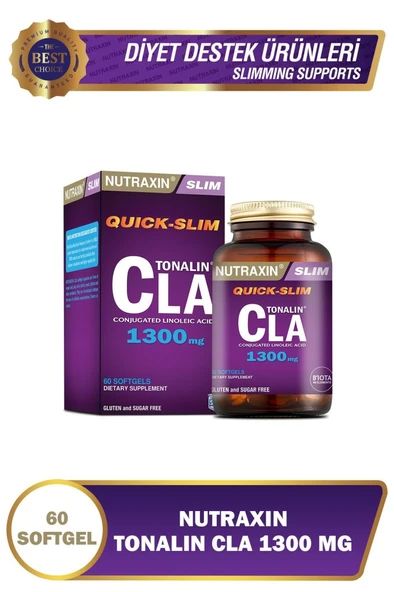 Nutraxin Quick Slim Tonalin Cla 1300 Mg 60 Softjel ürün görseli 1