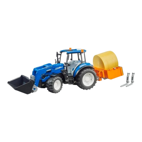 Bruder New Holland T5.120 Kepçeli Ataşmanlı Traktör Oyuncak ürün görseli 1