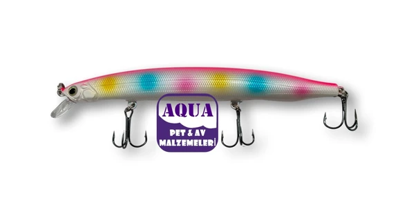 Powerex Killer 138 mm 20,4 gr 0 - 1,5m. Floating Suni Yem 3794  - 1.5 mt Dalarlı Gökkuşağı Rapala ürün görseli 1