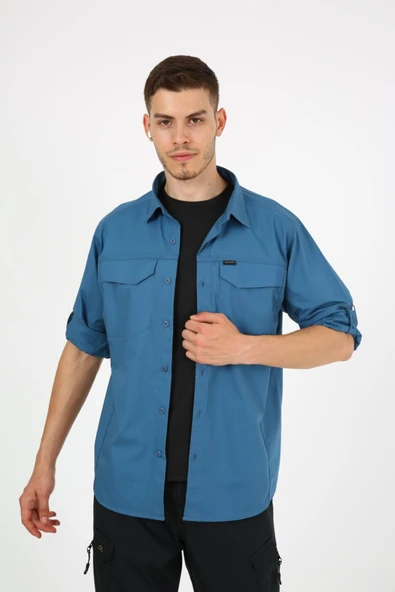 ModaCanel Monel Outdoor Mavi Turkuaz Tactical Gömlek Taktik Giyim Ripstop Gömlek ürün görseli 1