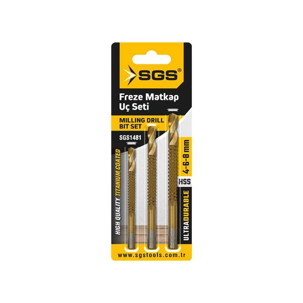 SGS FREZE MATKAP UÇ SETİ 4-6-8 MM ürün görseli 1