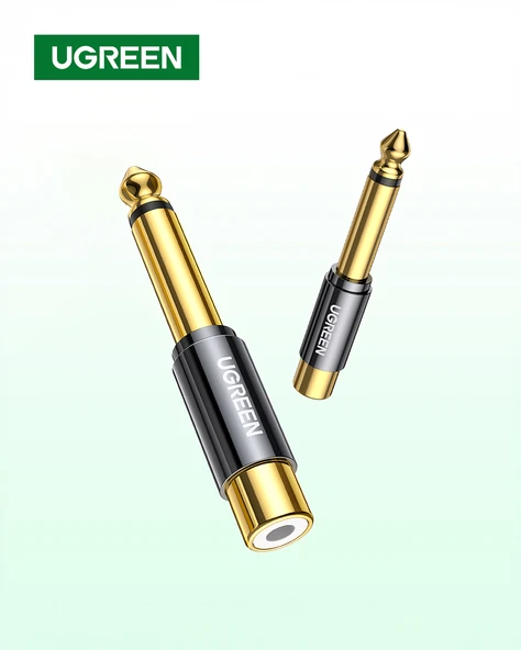 UGREEN 6.35 mm Erkek - RCA Dişi Adaptör, 80731 ürün görseli 1