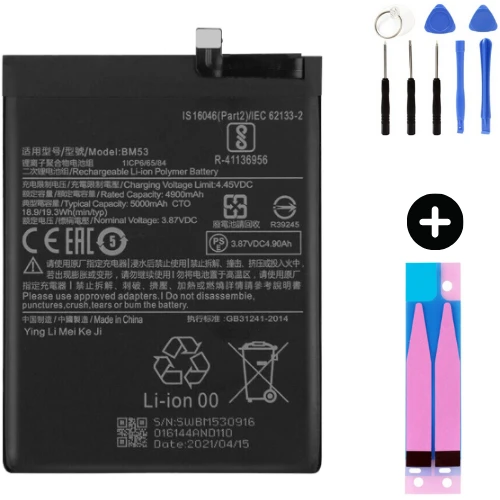 Xiaomi Mi 10T BM53 Uyumlu A Kalite Batarya Pil + Montaj Seti ürün görseli 1