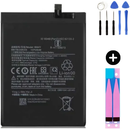 Xiaomi Redmi K40 BM4Y Uyumlu A Kalite Batarya Pil + Montaj Seti ürün görseli 1