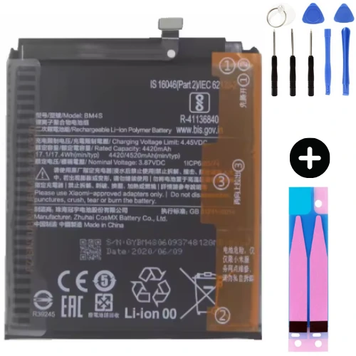 Xiaomi Redmi 10x 5G BM4T Uyumlu Güçlendirilmiş İthal Pil + Montaj Seti ürün görseli 1