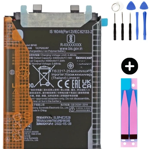 Xiaomi Mi 13 Lite BP4E Uyumlu Güçlendirilmiş İthal Pil + Montaj Seti ürün görseli 1