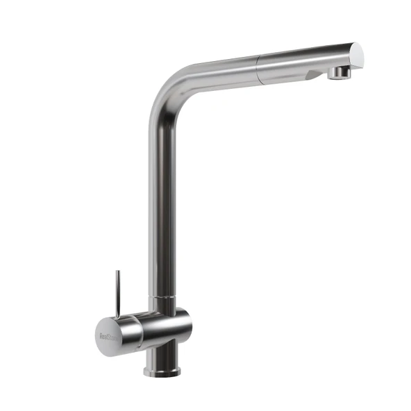 RealStone Sümela Spiralli Eviye Bataryası Krom ürün görseli 1