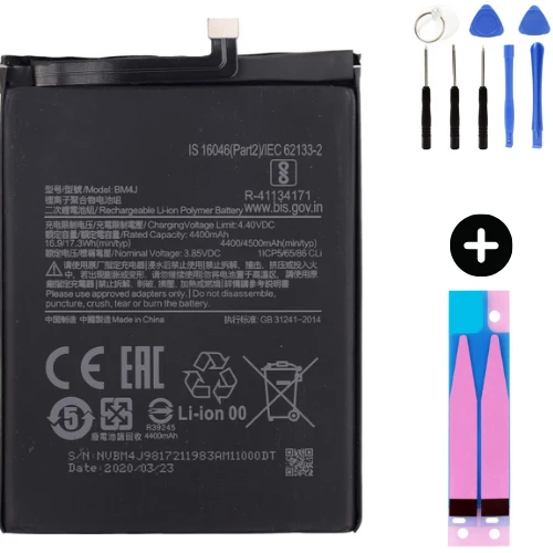 Xiaomi Redmi Note 8 Pro BM4J Uyumlu A Kalite Batarya Pil + Montaj Seti ürün görseli 1
