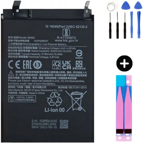 Xiaomi Redmi Note 11 Pro 5G BM5A Uyumlu A Kalite Batarya Pil + Montaj Seti ürün görseli 1